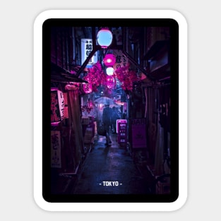 Tokyo Street Neon Synthwave Sticker